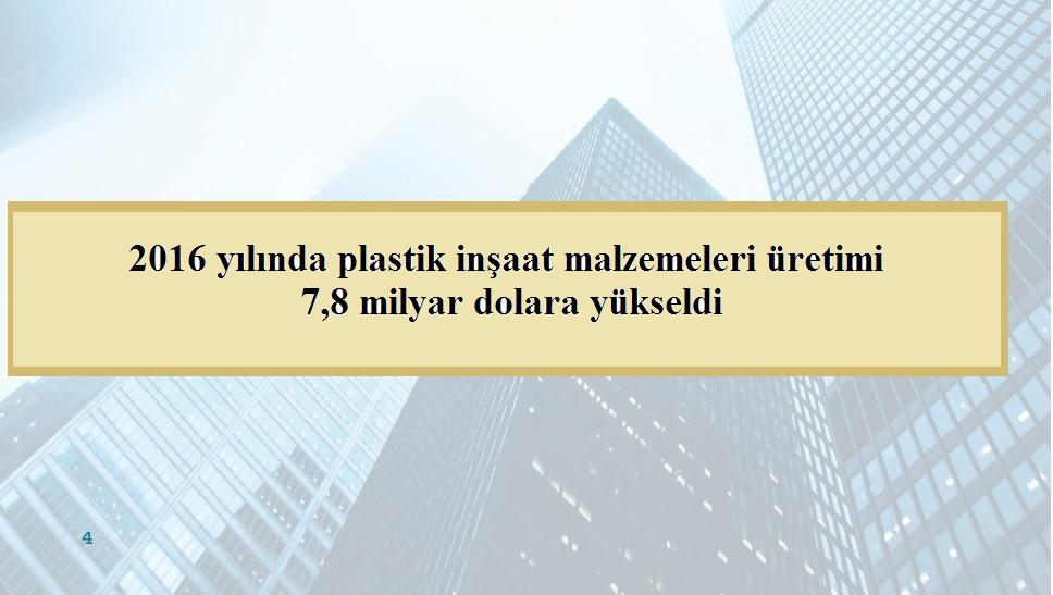 Plastik inşaat malzemeleri üretimi 7,8 milyar dolara yükseldi