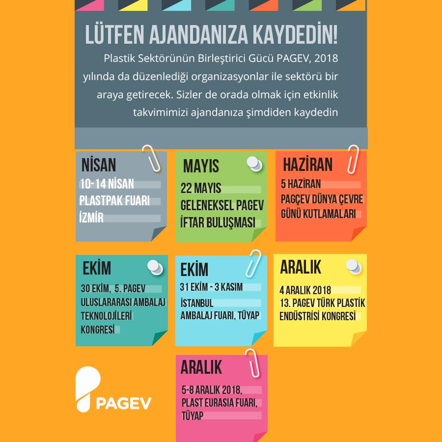 PAGEV 2018 Etkinlik Takvimi Belli Oldu. Ajandanıza Kaydetmeyi Unutmayın!