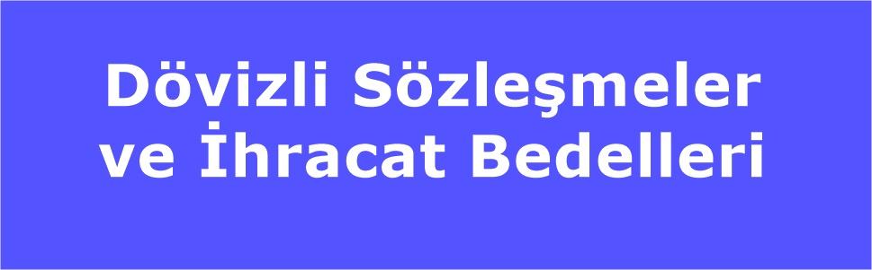 Dövizli Sözleşmeler ve İhracat Bedelleri