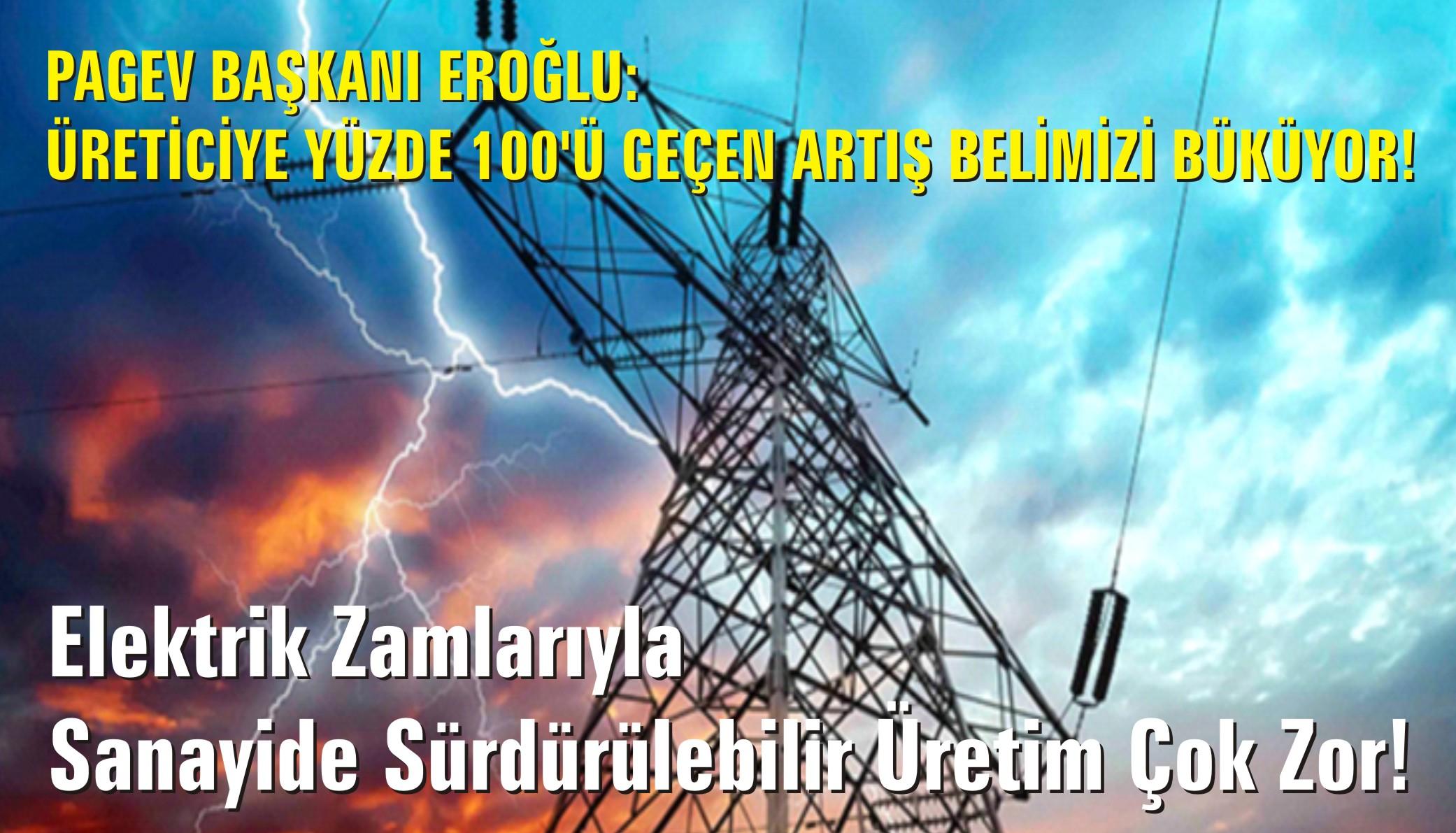 PAGEV BAŞKANI EROĞLU; ÜRETİCİYE YÜZDE 100’Ü GEÇEN ARTIŞ BELİMİZİ BÜKÜYOR