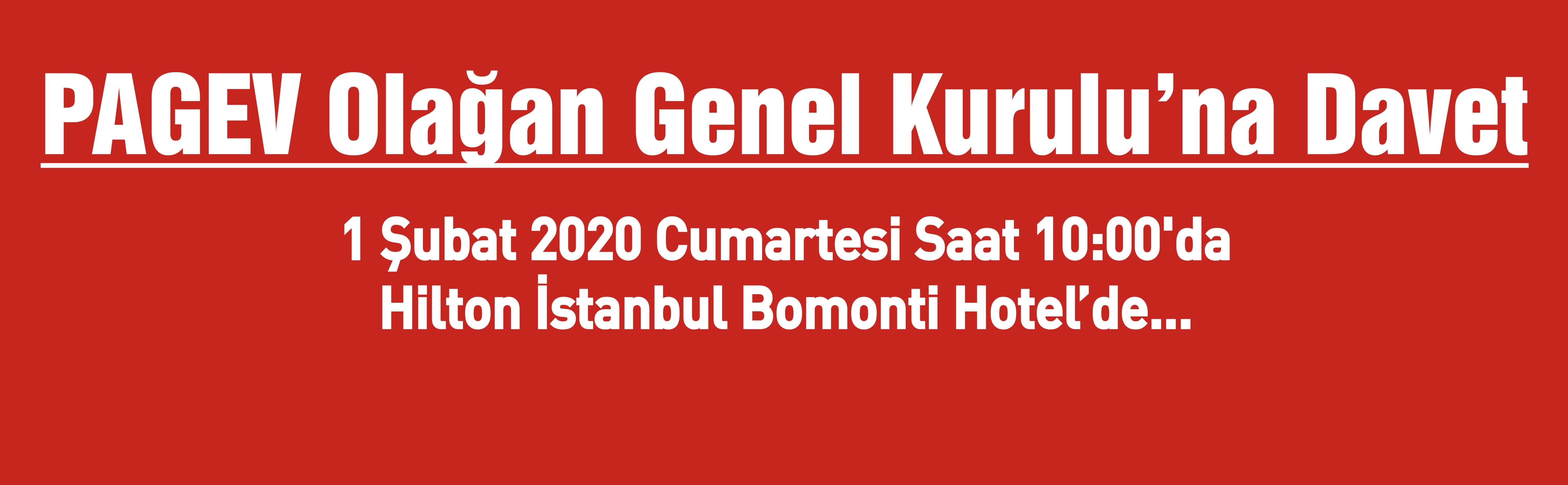 PAGEV 2019 YILI GENEL KURULU İLANI